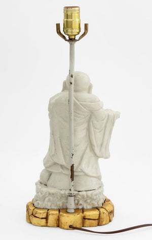 Chinese Blanc de Chine Buddha Sculpture as Lamp (9755403714867)