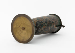 French Patinated Copper Two Handle Covered Vase (9814439493939)