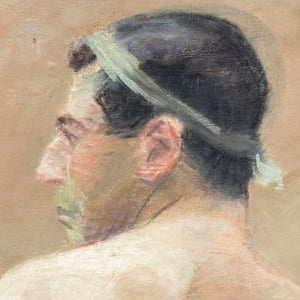 John Dillon Portrait of a Nude Man Oil, 1958 (9804620661043)
