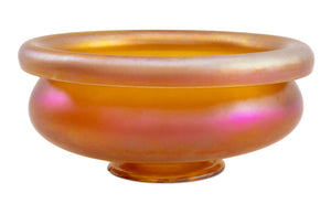 Quezal Aurene Art Glass Footed Centerpiece Bowl (9751826759987)
