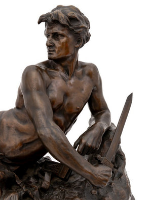 Leon Bonduel "L'Alerte" Patinated Bronze Sculpture (9703399457075)