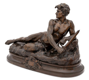 Leon Bonduel "L'Alerte" Patinated Bronze Sculpture (9703399457075)