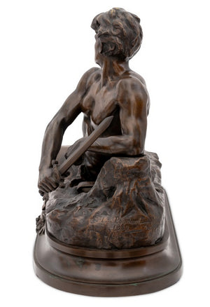 Leon Bonduel "L'Alerte" Patinated Bronze Sculpture (9703399457075)
