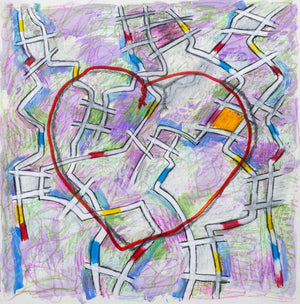 Domenick Capobianco Abstract Heart Mixed Media (9778076614963)