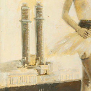 Paul Richard Standing Ballerina Oil on Panel (9859378217267)