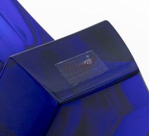 Moser Bohemian Faceted Cobalt Blue Glass Vase (9751820534067)