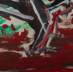 Nahum Tschacbasov Surrealist Oil on Paper, 1982 (9769876422963)