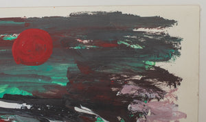 Nahum Tschacbasov Surrealist Oil on Paper, 1982 (9769876422963)