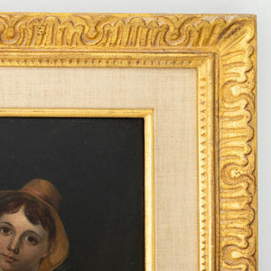 English School Portrait of a Girl Oil on Board (9892983734579)
