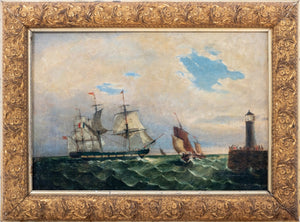 French School Warship off Corsica Oil on Canvas (9737662791987)