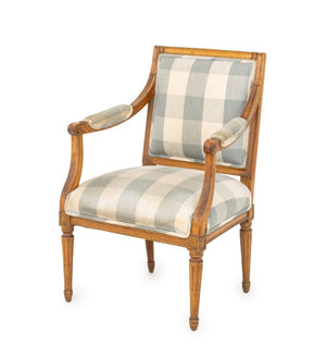 Louis XVI Style Walnut Armchair