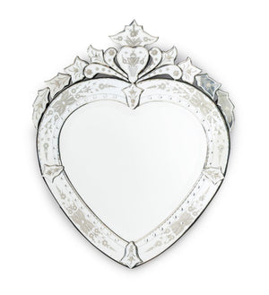Venetian Heart Form Marginal Framed Mirror