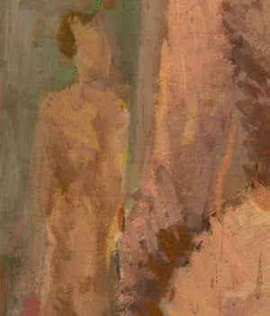 Donna Johnson Standing Nude Woman Oil on Canvas (9737680552243)