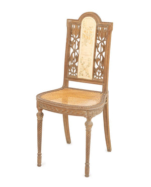 Louis XVI Silk Embroidery Panel Chair, ca. 1900