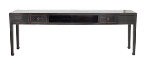 Chinese Black Lacquered Console Table, 19th C. (9859396567347)
