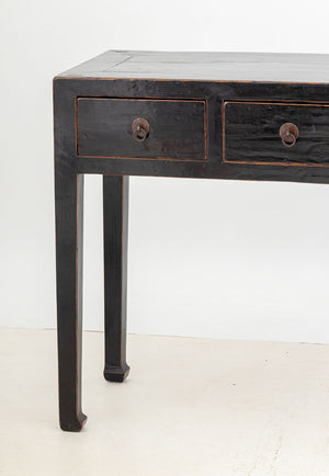 Chinese Black Lacquered Console Table, 19th C. (9859396567347)