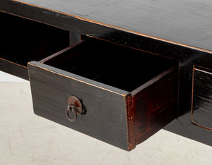 Chinese Black Lacquered Console Table, 19th C. (9859396567347)