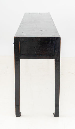 Chinese Black Lacquered Console Table, 19th C. (9859396567347)
