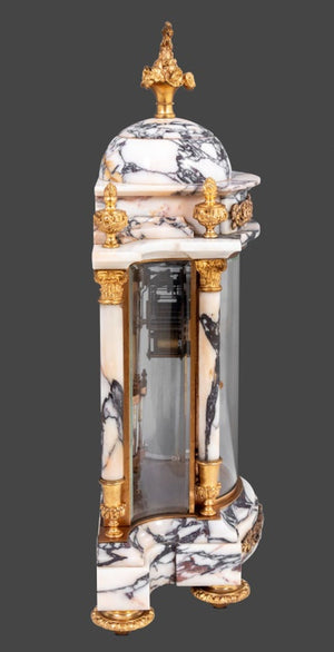 Louis XVI Style Gilt Bronze & Marble Clock Set, 3 (9871665103155)
