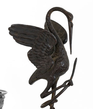 Patinated Bronze 3-Branch Candelabra, Pair (9766917407027)