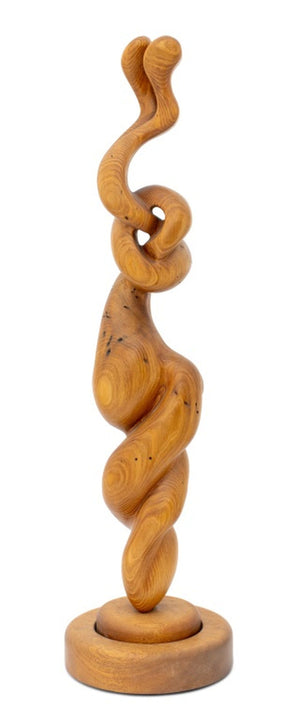 Modern Biomorphic Carved Wood Sculpture (9735738360115)