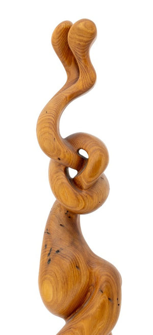 Modern Biomorphic Carved Wood Sculpture (9735738360115)