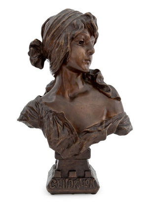 Emmanuel Villanis "Cendrillon" Bronze Bust (9778159583539)