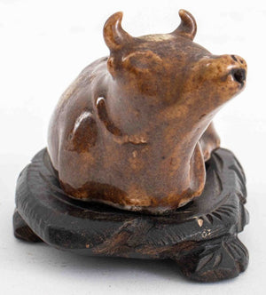 Chinese Ceramic Ox Form Water Dropper on Stand (9751837671731)