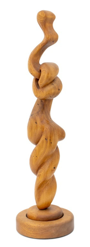 Modern Biomorphic Carved Wood Sculpture (9735738360115)