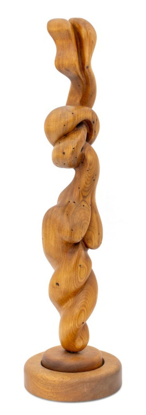Modern Biomorphic Carved Wood Sculpture (9735738360115)
