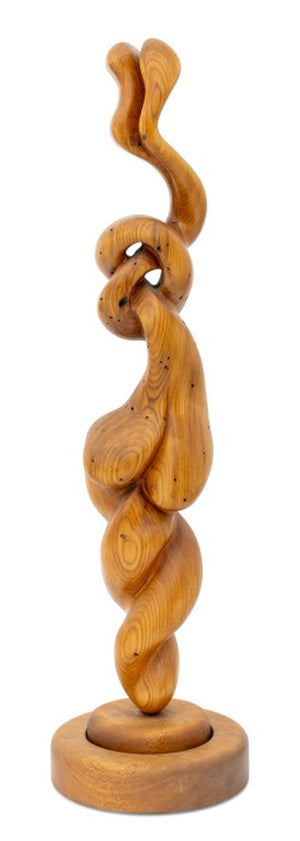 Modern Biomorphic Carved Wood Sculpture (9735738360115)