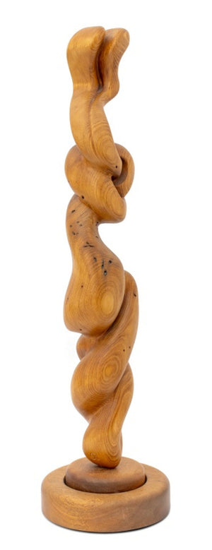 Modern Biomorphic Carved Wood Sculpture (9735738360115)