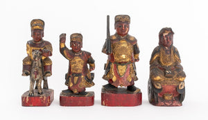 Chinese Carved & Painted Wood Sculptures, 4 (9751846027571)