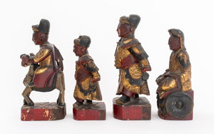 Chinese Carved & Painted Wood Sculptures, 4 (9751846027571)