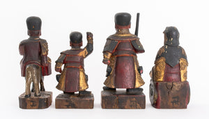 Chinese Carved & Painted Wood Sculptures, 4 (9751846027571)
