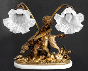 Auguste Peiffer Patinated Bronze Figural Lamp (9704023163187)