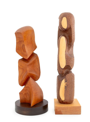 Janet Handler Abstract Carved Wood Sculptures, 2