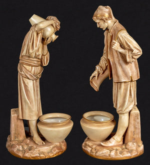 Royal Worcester "Water Carriers" Figures, Pair (9832771977523)