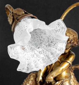 Auguste Peiffer Patinated Bronze Figural Lamp (9704023163187)