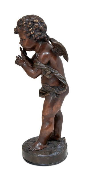 Jean Bulio "Cupid" Patinated Bronze, 19th C. (9778168660275)