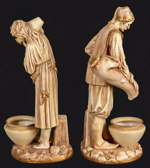 Royal Worcester "Water Carriers" Figures, Pair (9832771977523)