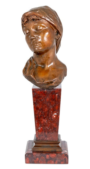 Eugene Rossi Patinated Bronze and Marble Bust (9778173378867)