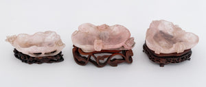 Chinese Carved Pink Rock Crystal Brush Washers, 3 (9755444838707)