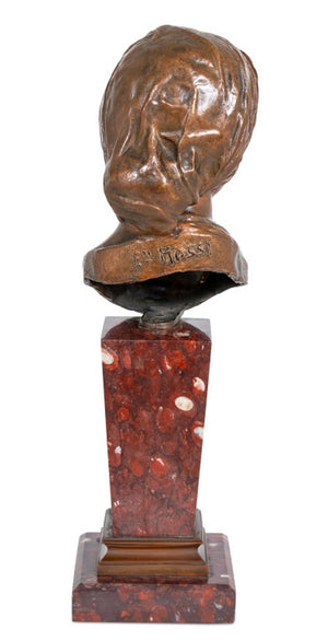 Eugene Rossi Patinated Bronze and Marble Bust (9778173378867)