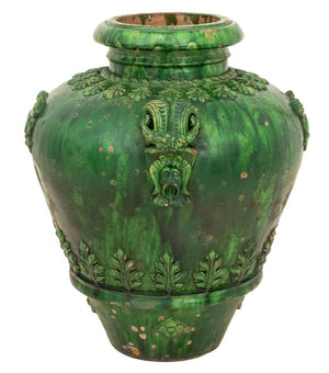 Italian Green Glazed Terracotta Vase (9738599924019)
