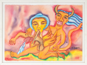 Gerardo Navarro Gomez "Diablo Verrgon" Watercolor, 2005