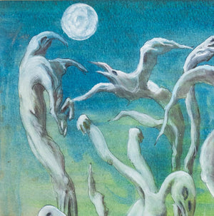German School "Walpurgis Nacht" Gouache