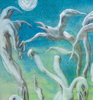 German School "Walpurgis Nacht" Gouache