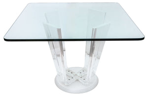Modern Glass-Topped Lucite Dining Table (9735739736371)