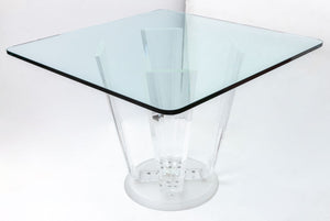 Modern Glass-Topped Lucite Dining Table (9735739736371)